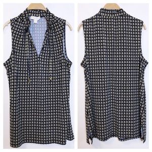 MICHAEL KORS | Checkered Sleeveless Blouse